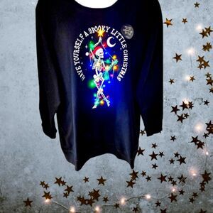 TORRID SKELETON CLASSIC FIT COZY FLEECE LED LIGHT UP TREE SWEATSHIRT 3X